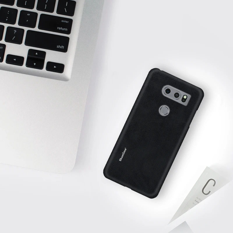 Роскошный Винтажный чехол из искусственной кожи чехол для LG G8 ThinQ, чехол для телефона для LG G8S ThinQ, чехол в деловом стиле - Цвет: Black
