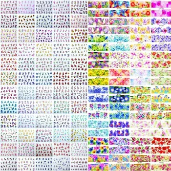 600 Designs Watermark Flower Leopard Animal Etc Stickers Nail Art Water Transfer Tips Decals Beauty Temporary Tattoos Tools