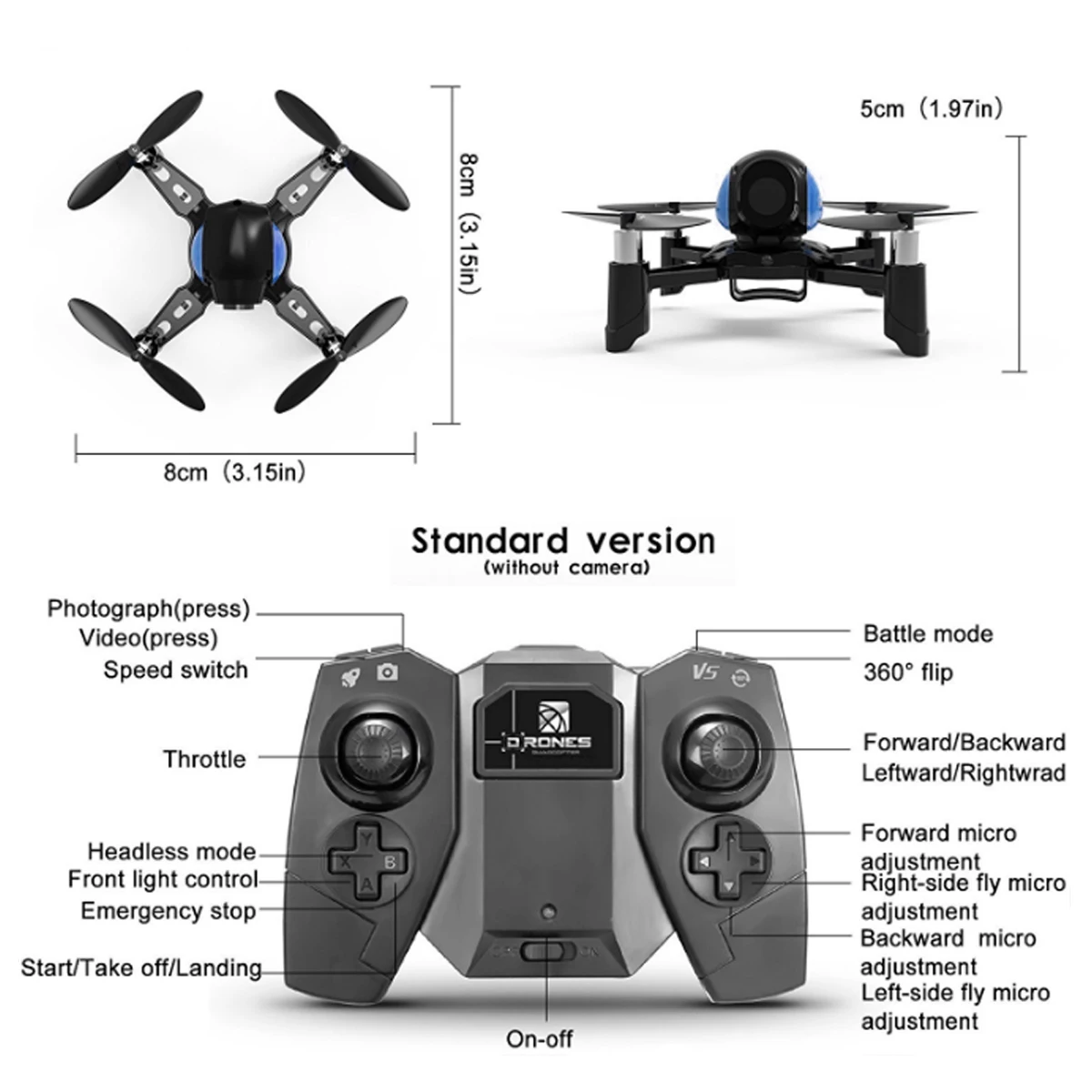 Большая распродажа DIY Дрон wifi FPV 2MP камера удержание высоты датчик гравитации RC Квадрокоптер черный с синим Стабильный режим g-сенсор RC игрушки