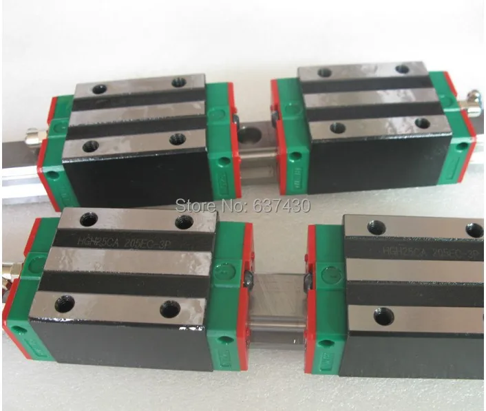 

2pcs 100% original HIWIN Linear Guide HGR25 -L 1500mm + 4pcs HGH25CA narrow block bearings