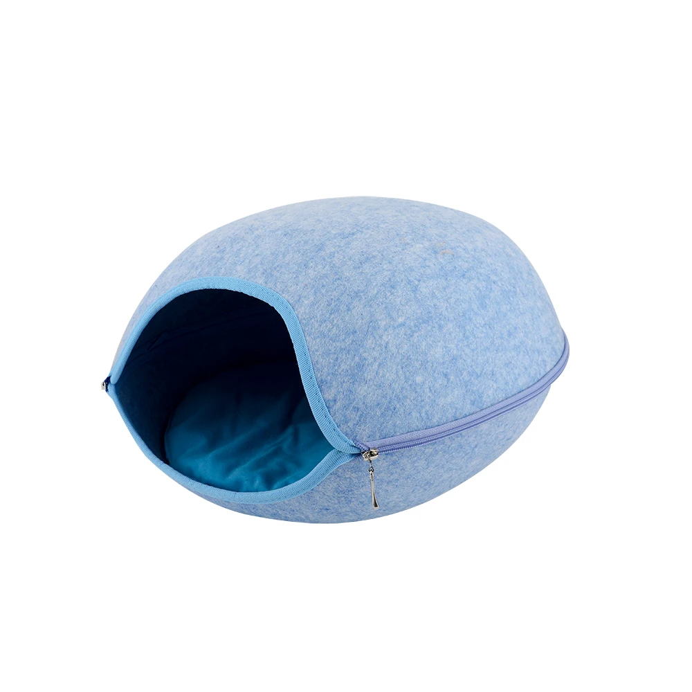 Pet House for Cats Comfortable Cat House Cave Cat Bed Funny Egg-Type Pet Nest Pets Product All Season - Цвет: Синий