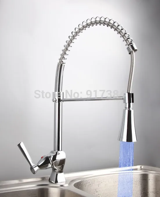 LED Color Changing Kitchen Sink Faucet Basin Led Chrome Mixer Tap JN8087 | Дом и сад