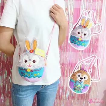 

Cute Japan Anime Easter Duffy Bears Stellalou Rabbit Plush Bags Soft Stuffed Animals Doll Double Satchel Handbag Coin Purse Gift