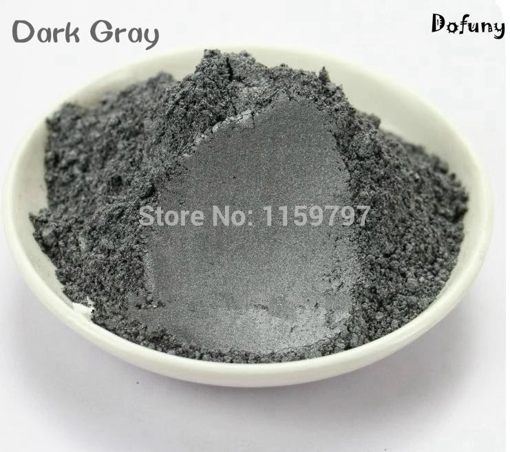 

Dark grey color nail polish pigment, DIY eyeshadow makeup powder, Pearlescent powder,mica effect pigment,