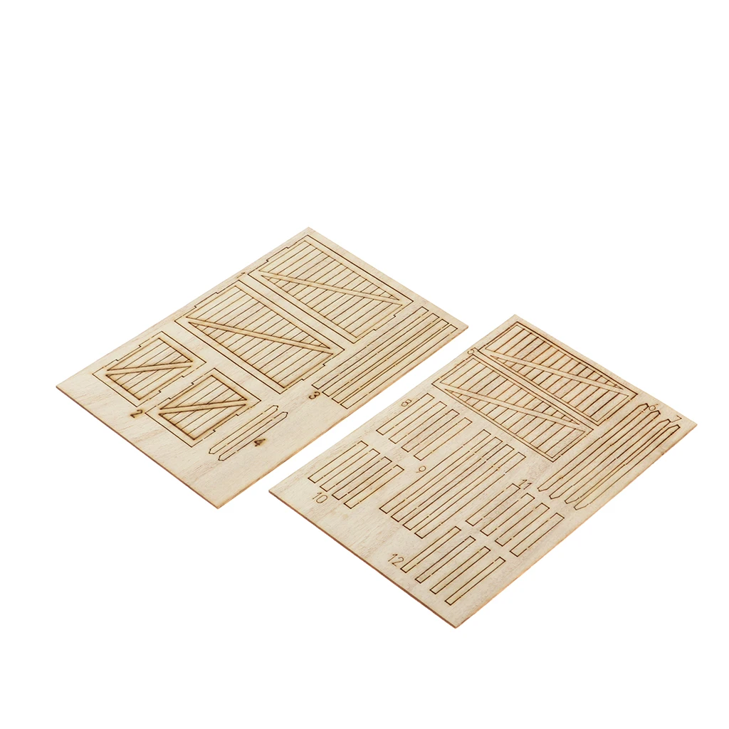 2pcs 1:35 Soldier Wooden Box Model Military Scene Building DIY Unassembled Parts