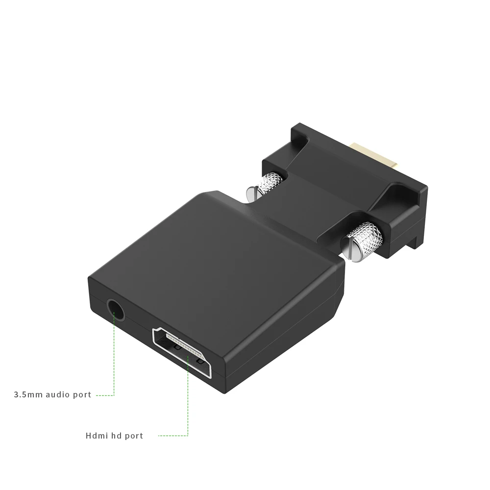 HD 1080 P VGA к HDMI конвертер адаптер видео выход аудио кабель Micro USB мощность кабель для HDTV мониторы проектор тетрадь