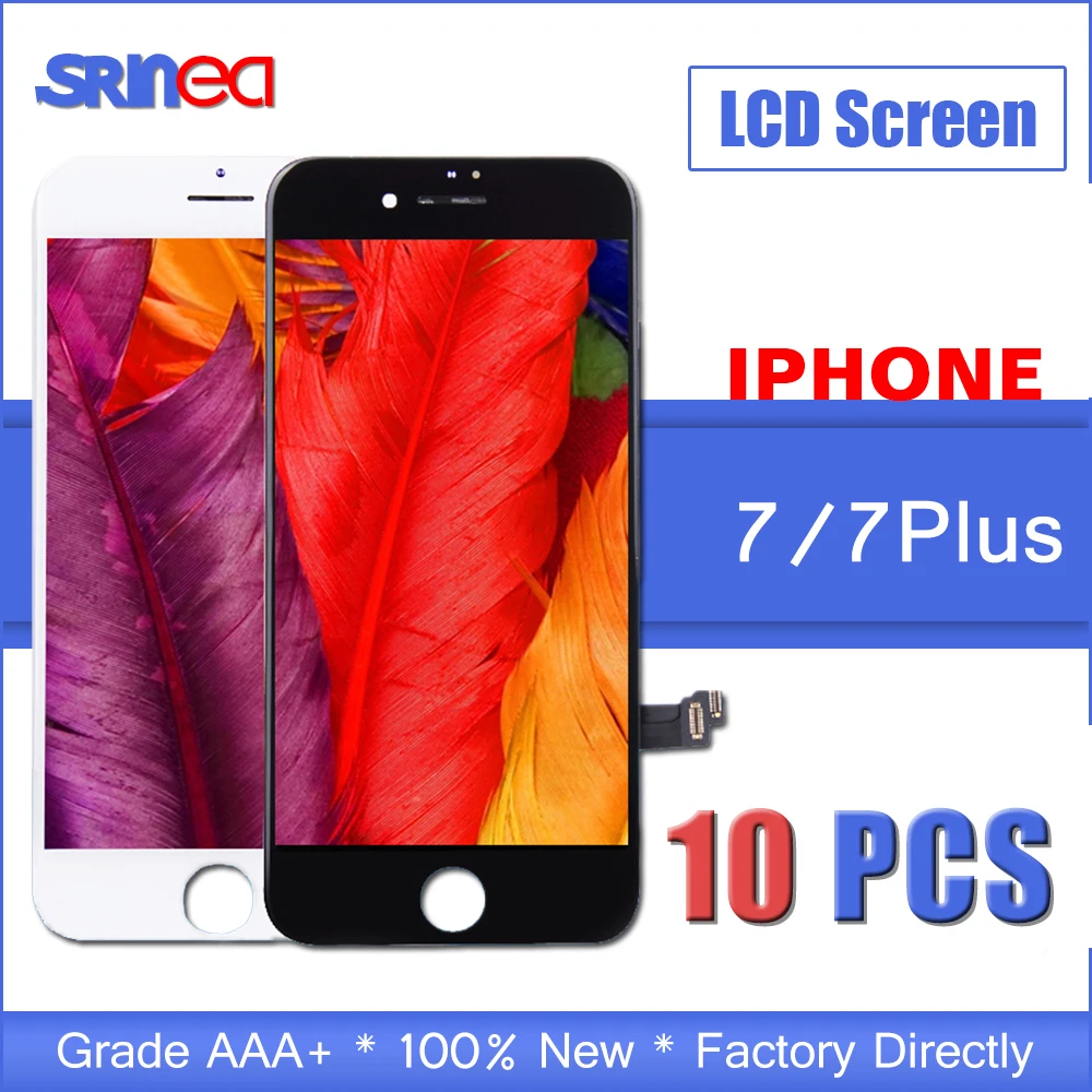 10 шт. AAA Качество протестированный ЖК-дисплей для Apple iPhone 7plus сенсорный дигитайзер