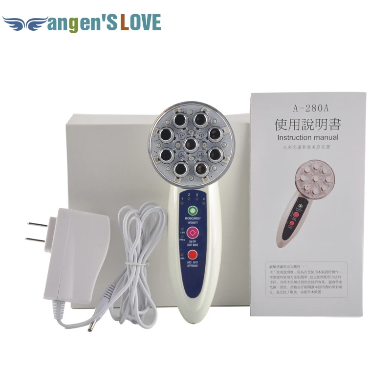 

7Colors Ultrasonic Mesotherapy Device Beauty Equipment IPL RF Electroporation Instrument Home RF Skin Rejuvenation Face-lift