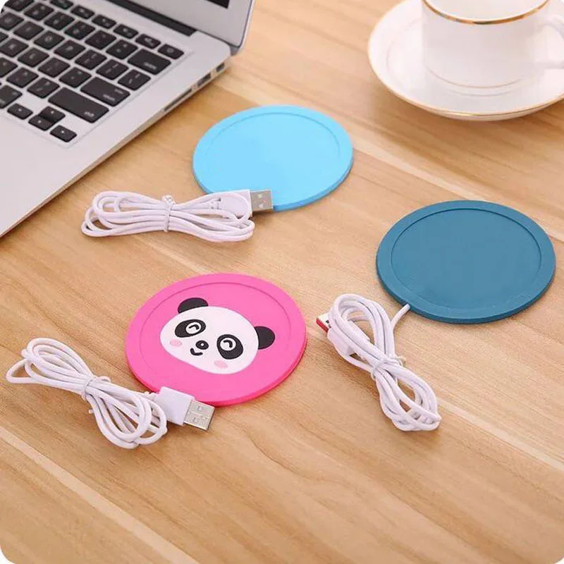 

Cute Cartoon Warmer Cup Pad Hot Drinks Beverage Cup Mat Silicone Heater for Milk Tea Coffee Mug HG99