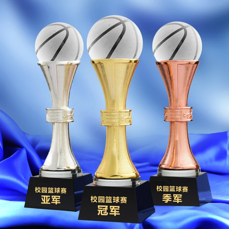 

MTCB0002 Metal Trophy With a Crystal Basketball NBA Trophy Champion Award Cup Basketball Games Awards Sports Souvenirs