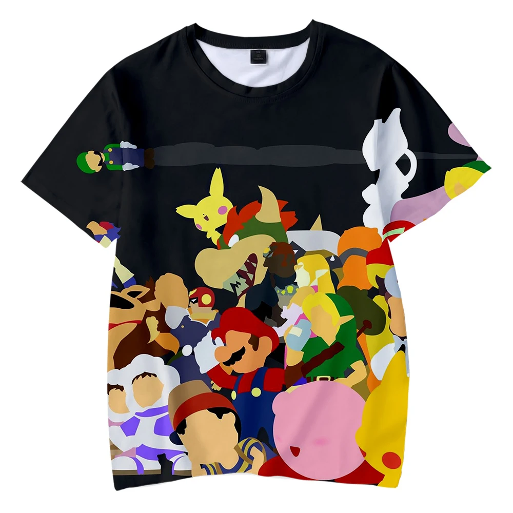 Детская футболка с 3D принтом Super Smash Bros Япония лето 2019 одежда для мальчиков и