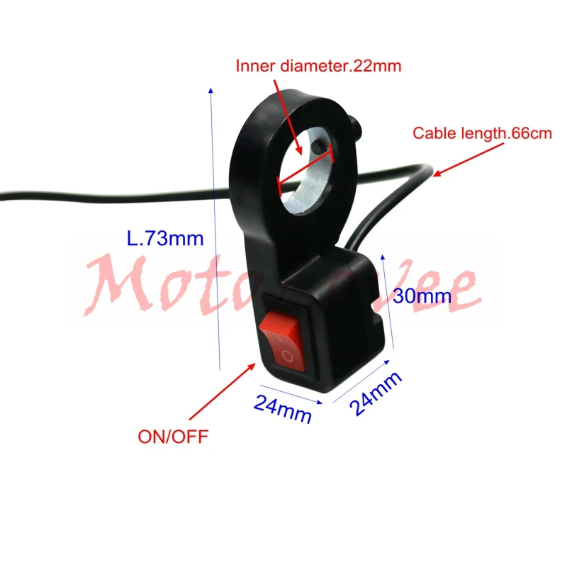 Motolovee 22 мм 7/" мотоциклетные переключатели на руль, головной светильник, противотуманный тормозной светильник, переключатель с двумя пулевыми разъемами