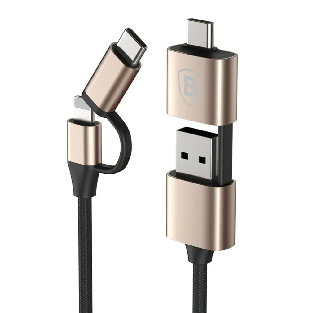 

Baseus 5 in 1 2A Charging Cable Multifunctional Data Cable 1M Type-C And USB Double Output OTG Charge Cable Stable Transmission