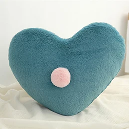 Dark green heart Искусственный кроличий мех корона Сердце Луна Звезда Треугольник Форма плюшевая подушка полностью набитый искусственный кроличий мех подушка для женщин девочек - Цвет: Dark green heart