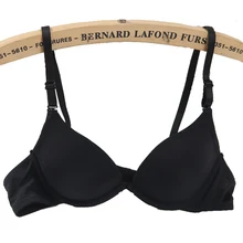 Женский бюстгальтер пуш-ап, чашка А, сексуальный цельный бесшовный бюстгальтер, женский бюстгальтер пуш-ап, невидимый женский сексуальный бюстгальтер на косточках с подкладкой, 32-38, черный