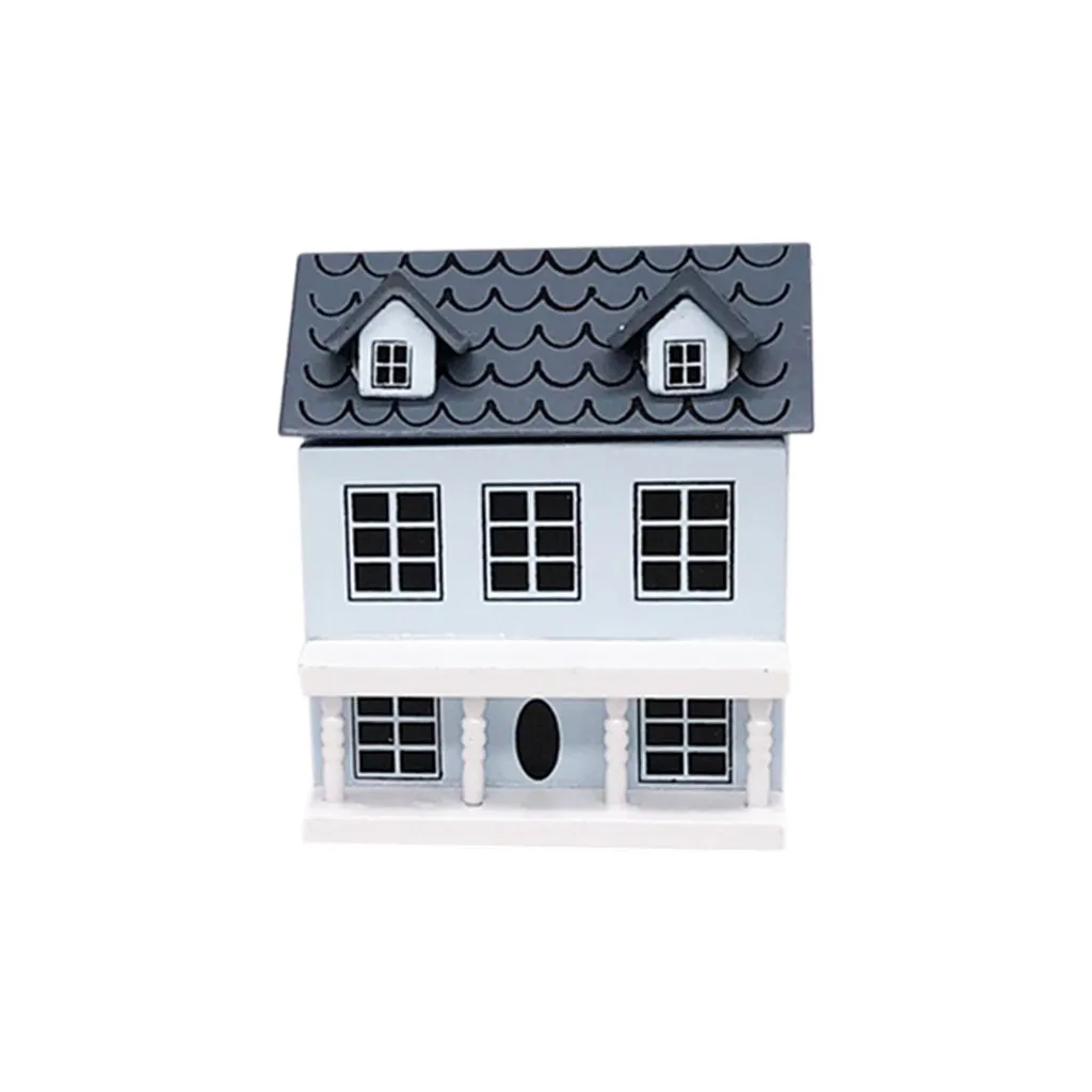 HIINST 1/12 мини кукольный домик миниатюрная вилла для домашнего использования с подвижными серый крыши игрушка 19APR25 P35
