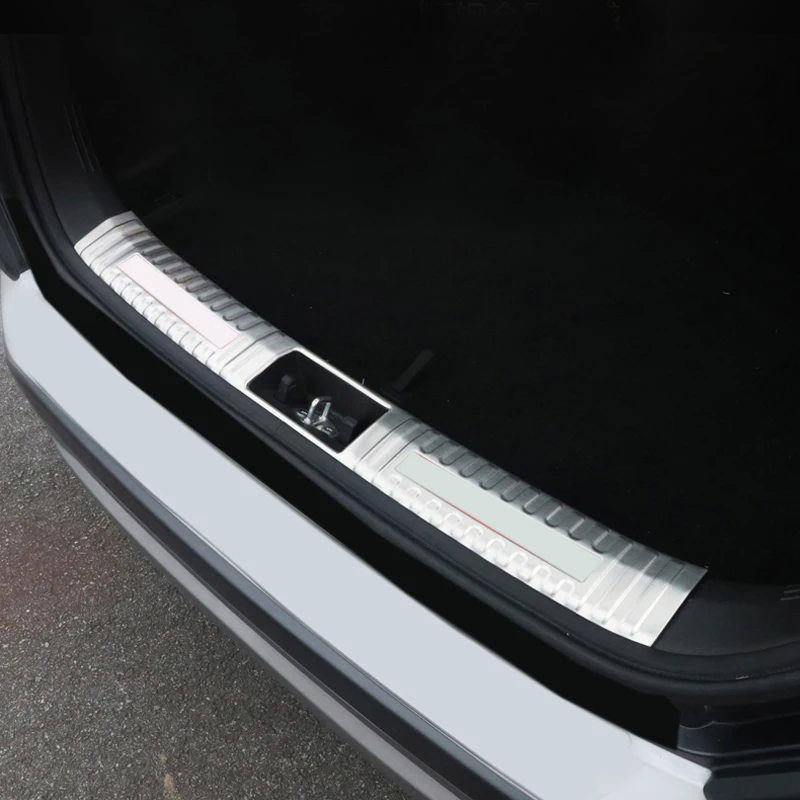 for Hyundai Tucson 2016 2017 2018 2019 Plastic Exterior Accessories Outer Rear Bumper Protector Plate Door Sill Plate Cover Trim 1PCS