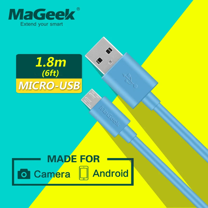 

MaGeek 6ft/1.8m Micro USB Cable High Speed Data Sync Mobile Phone Cables for Samsung Xiaomi LG Android