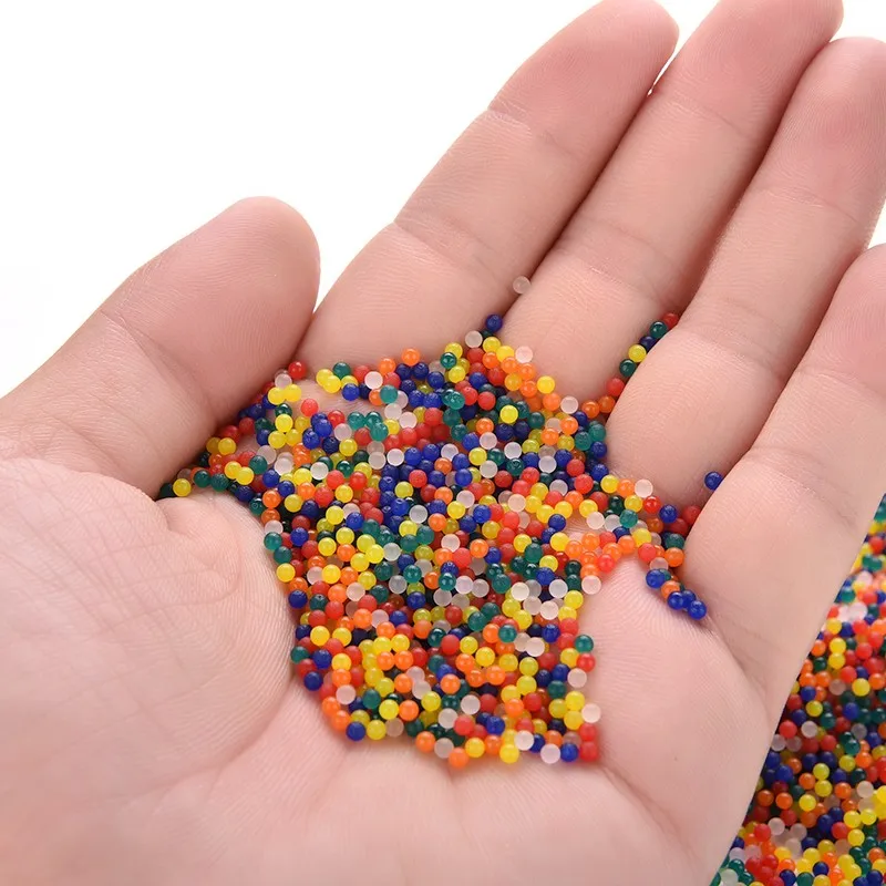 

200Pcs Paintball Pearl Shape Soft Crystal Soil Mud Kids Toy Grow Water Balls Hydrogel Gel Water Beads Plant Cultivate Home Decor