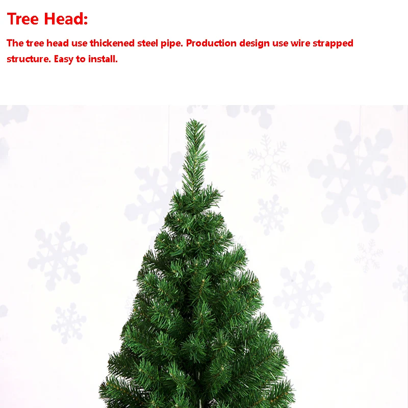 1,2 м 1,5 м 1,8 м 2,1 м охрана окружающей среды ПВХ листья Рождественская елка