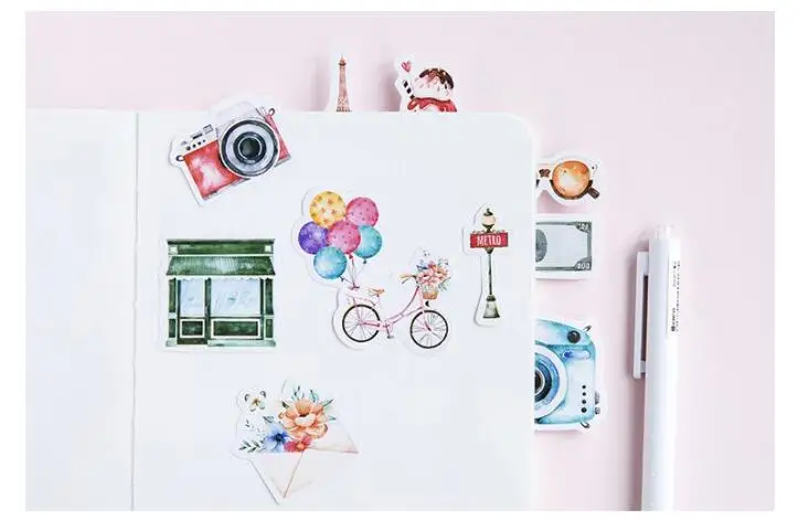 1 коробка милые канцелярские наклейки туристические Diy винтажные декоративные