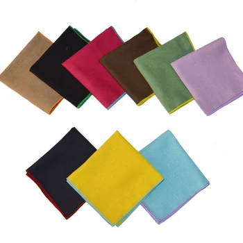 

Men Solid Candy Color Pocket Square Linen Cotton Handkerchief Wedding Hanky BWTYX0162