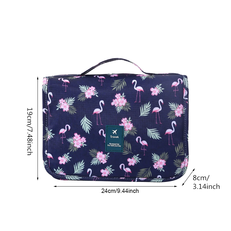 فلامنغو المحمولة شنقا التجميل حقيبة التجميل الغرور اللازمة أدوات الزينة المنظم السفر غسل ماكياج فرشاة حالة اكسسوارات