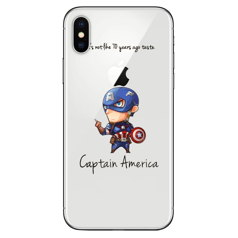 Funny Marvel Case Spiderman Joker Iron Man Batman for Apple iphone X 8plus 8 plus Silicone Soft Clear TPU Cover Fundas Capinha (14)