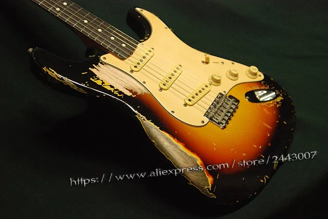 GC Custom Shop Red Hot Chili Peppers John Frusciante 1962 Sunburst Heavy Relic Electric Guitar GC Custom Shop Red Hot Chili Peppers John Frusciante 1962 Sunburst Heavy Relic Electric Guitar