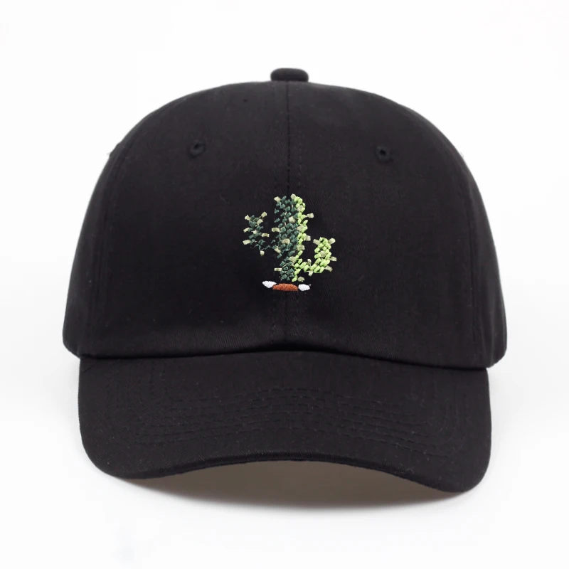 

2018 new brand Snapback black Cactus Embroidery Dad hat Men's Summer Baseball Caps Hip Hop hats For Girls Casquette Homme