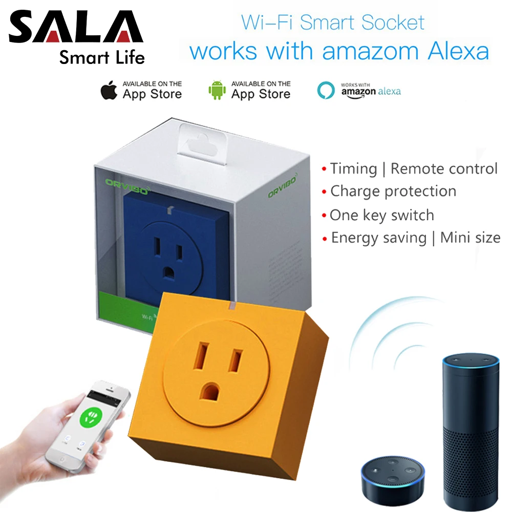 

2PCS a lot ORVIBO S31 US Wi-Fi Smart Plug Outlet Compatible with Alexa, Timer Switch Socket Energy Meter Wireless Remote Control