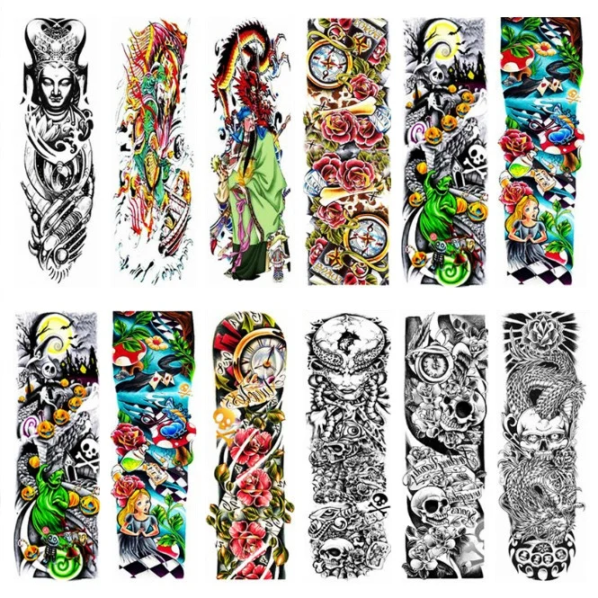 Wholesale MB New Big Size Waterproof Full Arm Tattoo Sticker Tatoo