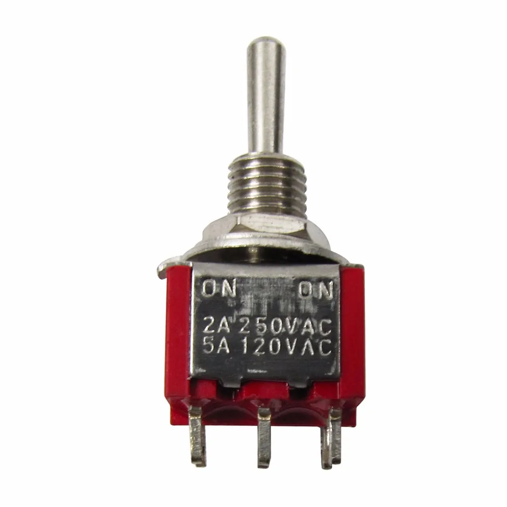 Новый 2 шт. мини Way тумблер AC 120V250V 5A2A ВКЛ./вкл. Гитарный переключатель пикапа
