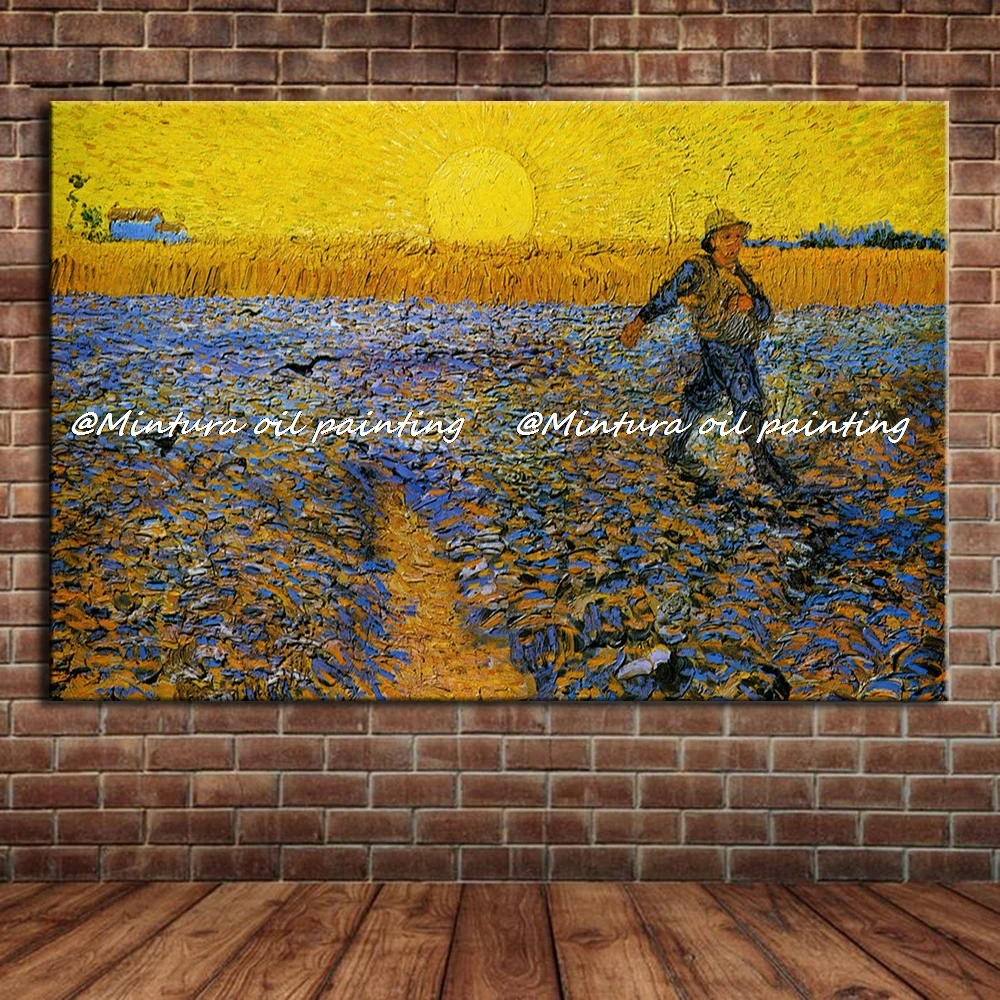 The Sower Van Gogh reproduction, hand-painted