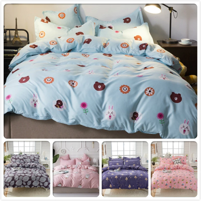 Soft Skin Cotton Bedding Set Kids Bed Linen Single Twin ...