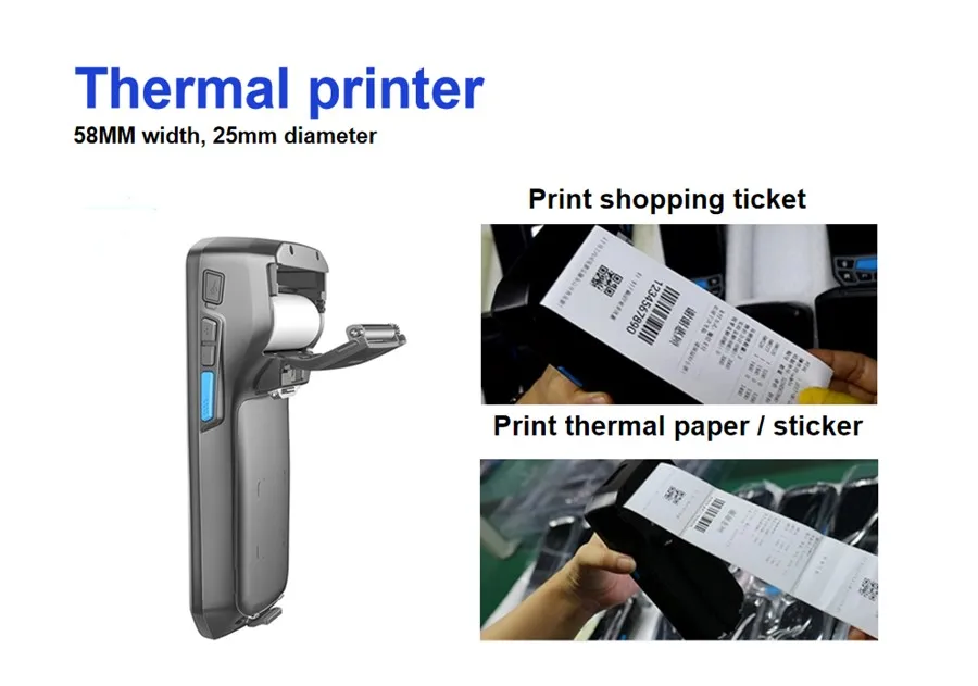 КПК Android со встроенным термопринтером ручной 2D Honeywell 6603 qr-код КПК сканер штрих-кода и принтер pos терминал