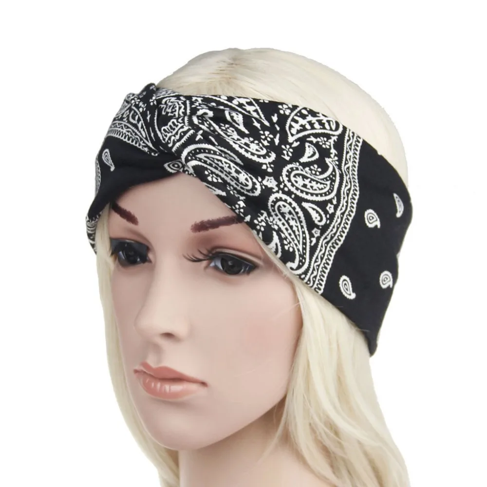 Women Bohemia Wide Stretch Headbands Headpiece Headwrap Turban Bandage Head band |