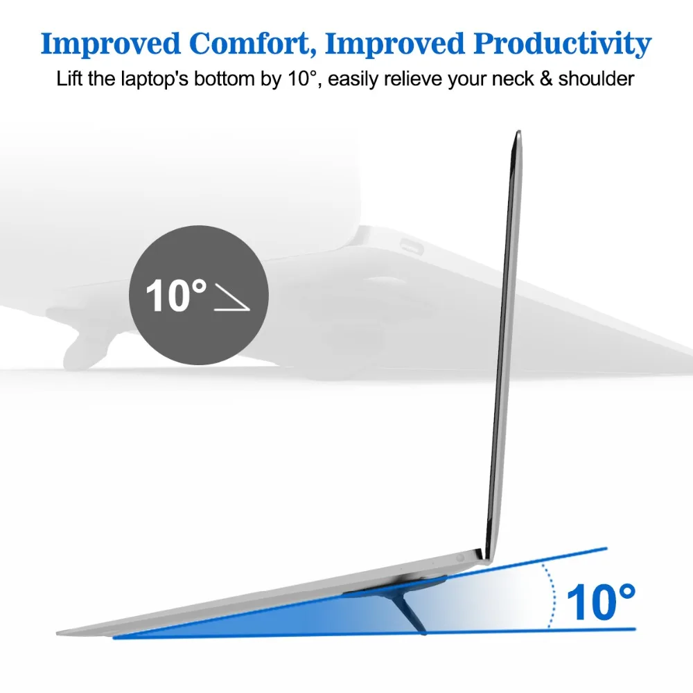 От США) fFolding ноутбук полка охлаждения Невидимый наклон увеличение кронштейн ноутбук Поддержка повышенный коврик для Macbook pro lenovo