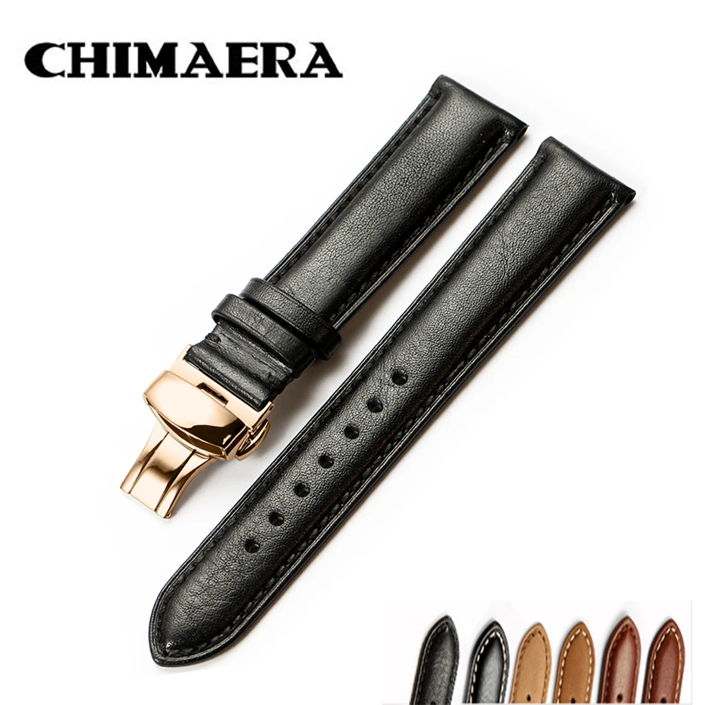 Ремешок для часов CHIMAERA из натуральной телячьей кожи 18 мм 19 20 21 22 Omega Breitling Tissot Seiko