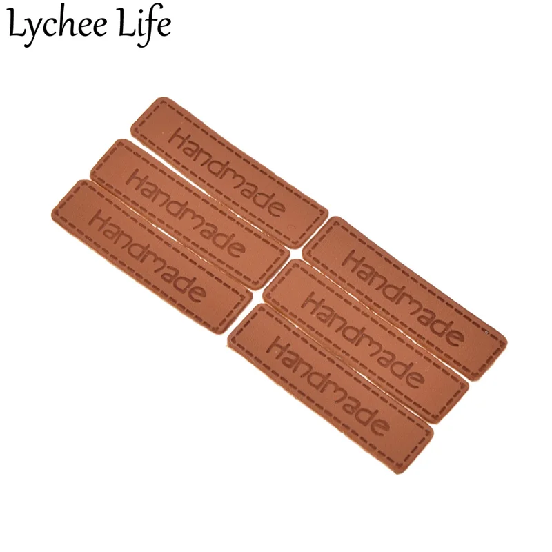 Lychee Life 50 шт. искусственная кожа рельефные бирки для швейной одежды сделай сам