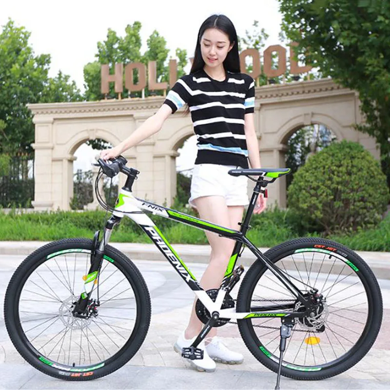 Mountain Bike Both Men And Women Adult Variable Speed Student Double Disc Brake Shock Absorber Aluminum Bicycle