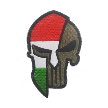 

Hungary Flag Embroidery Patch Molon Labe Skull Army Military Tactical Morale Patches Emblem Appliques Hungary Embroidered Badges