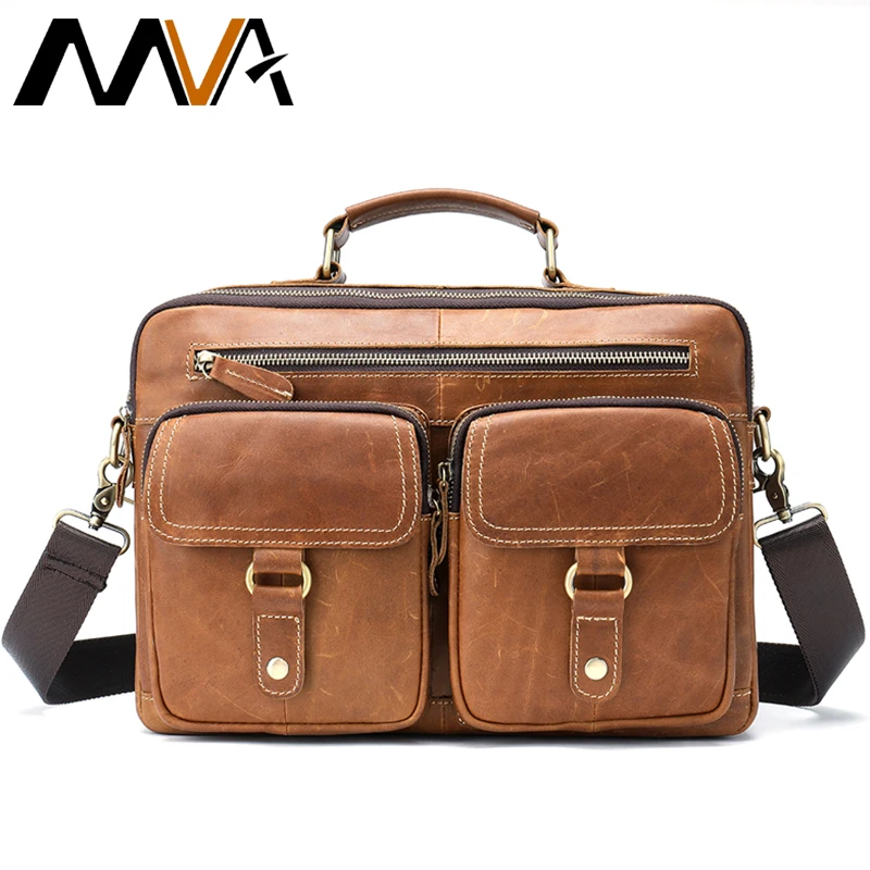 Best Bag Men #039;s Genuine Leather Men Briefcase Famous Brand Men #039;s Messenger Bags Male Laptop Duffle Bag Leather Business Briefcase 8622