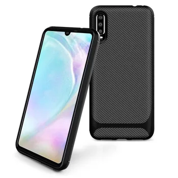 

Slim Tpu Phone Cover For Huawei P30 P30 Lite Silicone Soft Carbon Fiber Protective Case Shockproof Cover