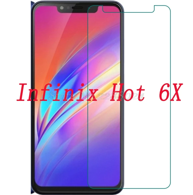 

Smartphone 9H Tempered Glass for Infinix Hot 6X 6.2" Explosion-proof Protective Film Screen Protector cover phone