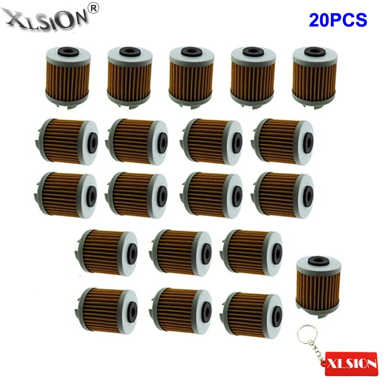 XLSION 20 шт. масляные фильтры для CB50R DREAM 50R Minicross ATC125M TRX125 Honda #15412-HB6-003 MiniGP Minimotard PitBike |