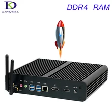 Kingdel i7 Fanless Mini PC HTPC with DDR4 RAM Intel KabyLake Core i7 7500U Tiny Computer Nettop with 16GB Ram+256GB SSD+1TB HDD