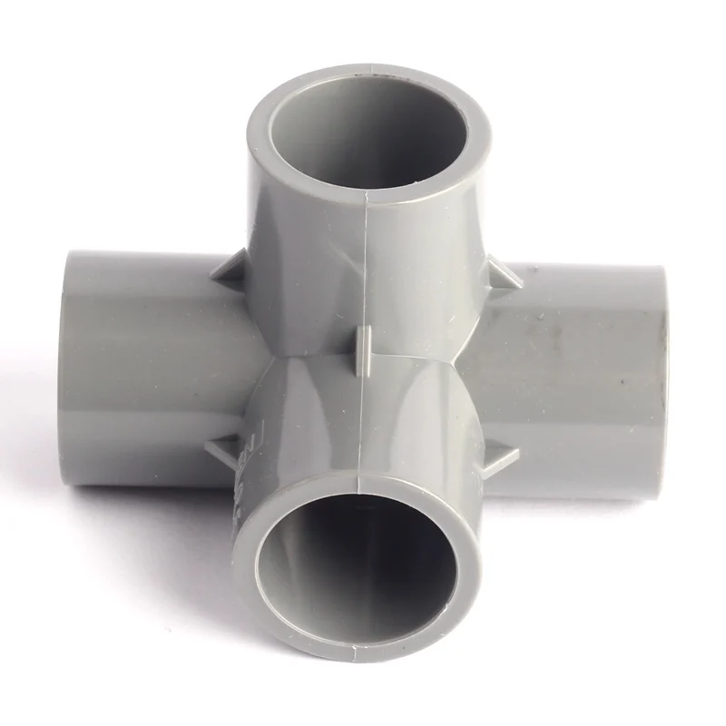 Newest UPVC 25mm Inner Dia. Straight Cross Pipe Connectors NuoNuoWell Four Ways Thicken Durable Garden Irrigation Tube Adapter | Дом и сад