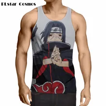 PLstar Cosmos летний стиль крутой Наруто Майки Мужчины Женщины-хипстеры 3D жилет аниме красивый Uchiha Itachi Повседневный жилет топы
