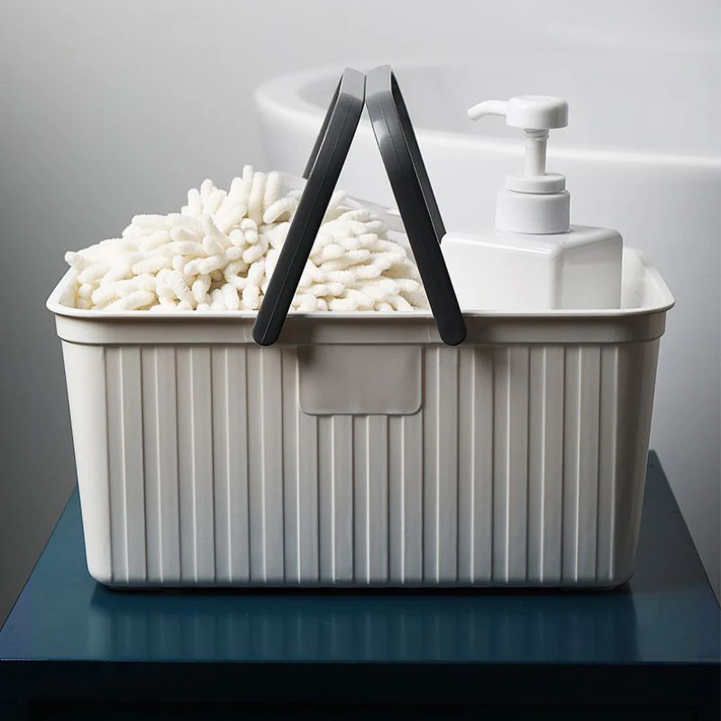 

Bathroom Basket Rectangular Plastic Portable Storage Basket For Clothes Shower Gel organize Container